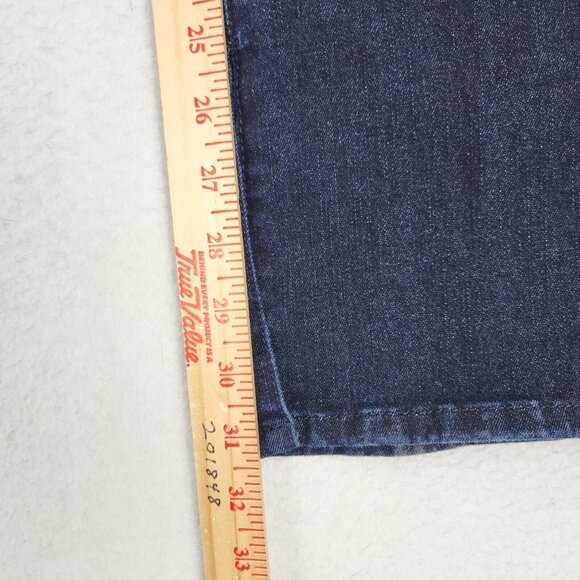 WHBM Jeans Womens 2 Blue The Skinny Flare Leg Dark Wash Mid Rise Casual Denim - Picture 6 of 13